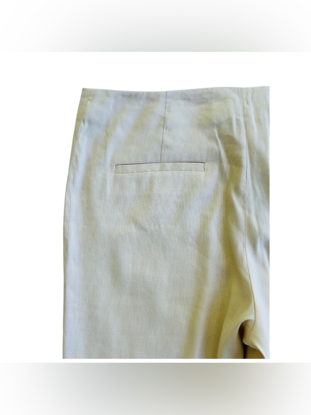 ANTONIO MELANI Kendall Beige Linen Blend Flare Leg Slacks Pants Sz 12 Large NWT - Picture 9 of 12